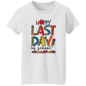 Happy Last Day Of School School Nurse Leopard Shirt