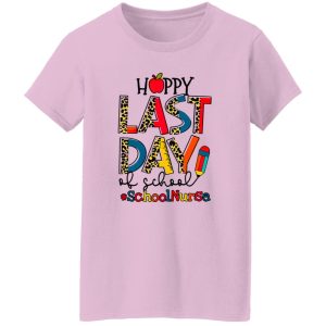 Happy Last Day Of School School Nurse Leopard Shirt