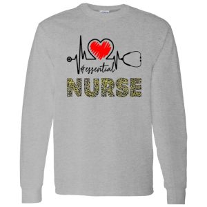 Funny Nurse Hoodie, Essential Nurse Leopard Shirt