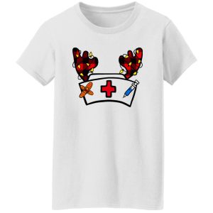 Funny Christmas Nurse Shirt, Nurse Hat With Reindeer Horns Shirt