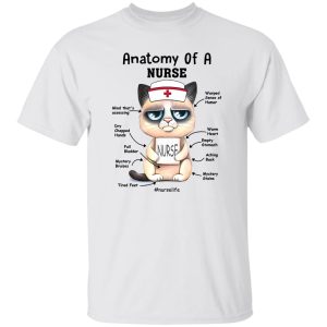 Anatomy Of A Nurse Cat Nurse Nurse Life Funny Gifts for Nurse Shirt