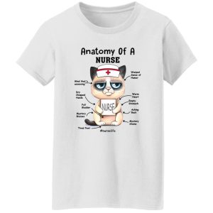 Anatomy Of A Nurse Cat Nurse Nurse Life Funny Gifts for Nurse Shirt