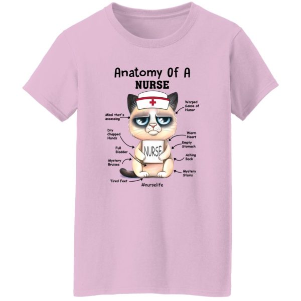 Anatomy Of A Nurse Cat Nurse Nurse Life Funny Gifts for Nurse Shirt