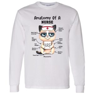 Anatomy Of A Nurse Cat Nurse Nurse Life Funny Gifts for Nurse Shirt