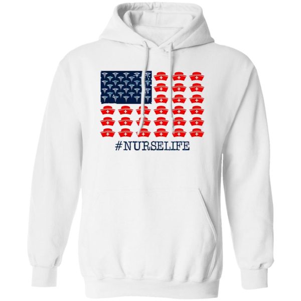 Nurse Life American Flag for 4th of July Shirt