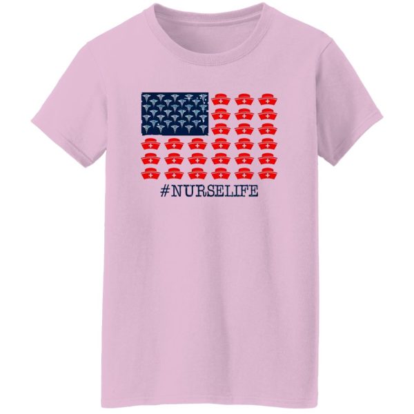 Nurse Life American Flag for 4th of July Shirt