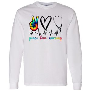 Nurse Shirt, Peace Love Nursing V2 Shirt