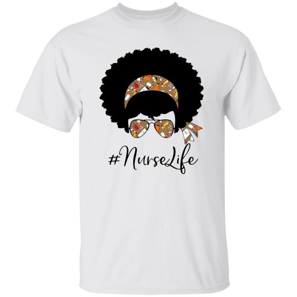 Nurselife Woman With Headband And Glasses Shirt