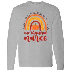 Rainbow Pumpkins One Thankful Nurse for Thanksgiving Shirt
