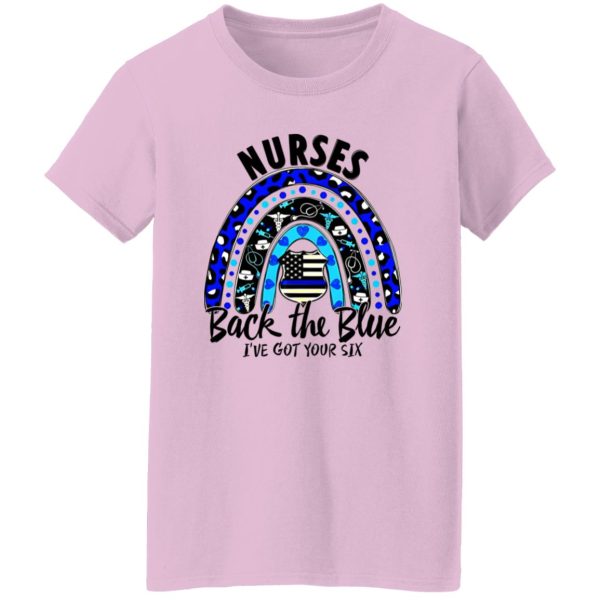 Nurses Back The Blue I’ve Got Your Six Rainbow American Flag Leopard Shirt