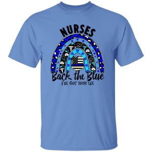 Nurses Back The Blue I’ve Got Your Six Rainbow American Flag Leopard Shirt