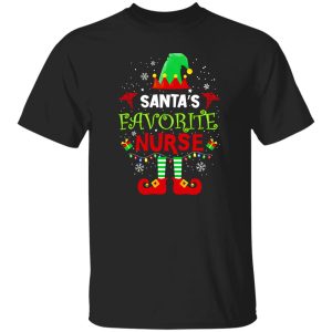 Christmas Elf Santa’s Favorite Nurse for Christmas Shirt