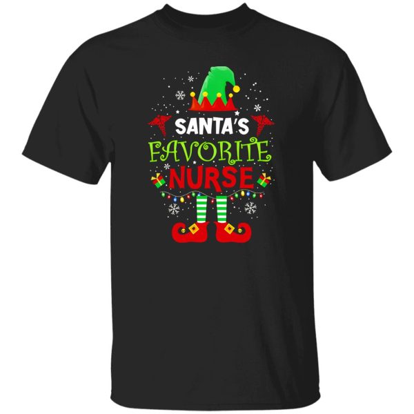 Christmas Elf Santa’s Favorite Nurse for Christmas Shirt