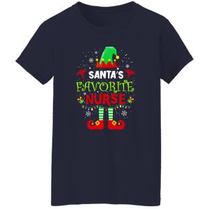 Christmas Elf Santa’s Favorite Nurse for Christmas Shirt