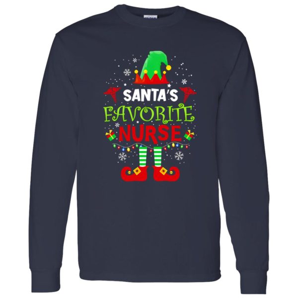 Christmas Elf Santa’s Favorite Nurse for Christmas Shirt