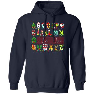 Christmas Alphabet Heartbeat Gift for Nurse Shirt