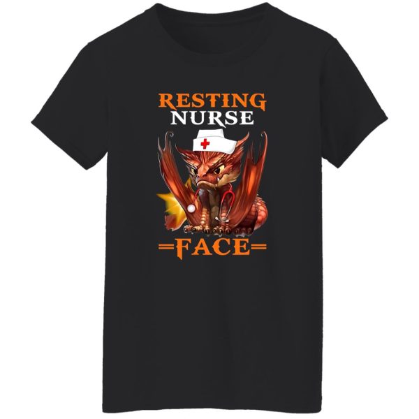 Dragon Resting Nurse Face Gift for Nurse Shirt