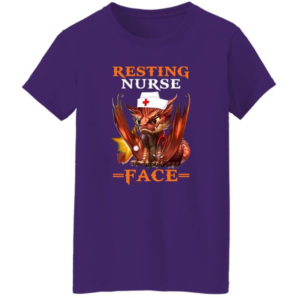 Dragon Resting Nurse Face Gift for Nurse Shirt