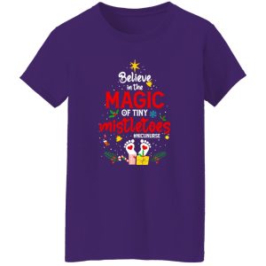 Believe In The Magic Of Tiny Mistletoes Nicu Nurse for Christmas Shirt