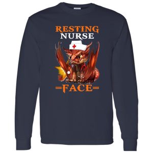 Dragon Resting Nurse Face Gift for Nurse Shirt