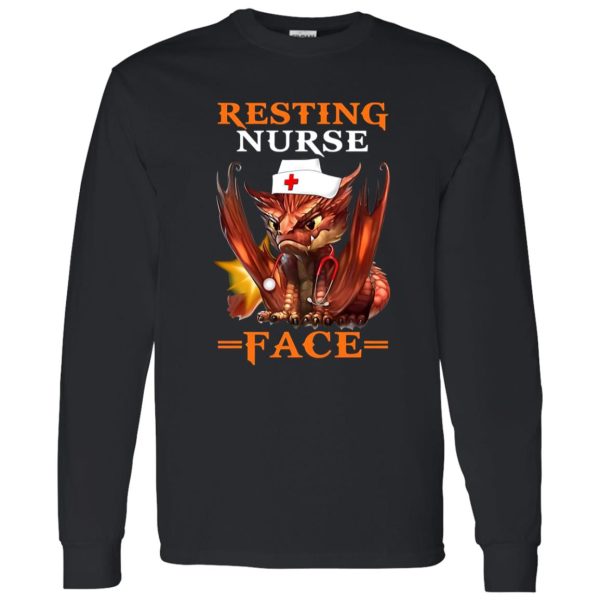 Dragon Resting Nurse Face Gift for Nurse Shirt