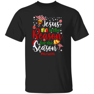 Christian Nurse Xmas Hoodie, Jesus Is The Reason For The Season Nurse Life Shirt