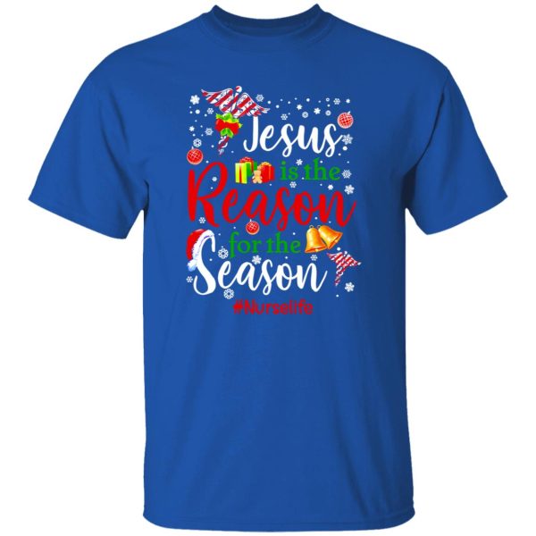 Christian Nurse Xmas Hoodie, Jesus Is The Reason For The Season Nurse Life Shirt