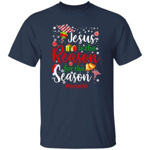 Christian Nurse Xmas Hoodie, Jesus Is The Reason For The Season Nurse Life Shirt