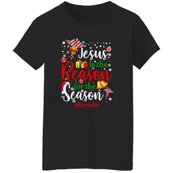 Christian Nurse Xmas Hoodie, Jesus Is The Reason For The Season Nurse Life Shirt