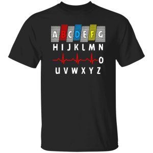 Funny Alphabet Heartbeat Gifts for Nurse Shirt