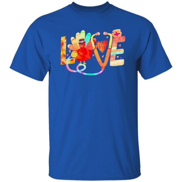 Love Nurse Turkey for Thanksgiving Shirt