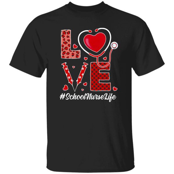 Love School Nurse Life Leopard Shirt