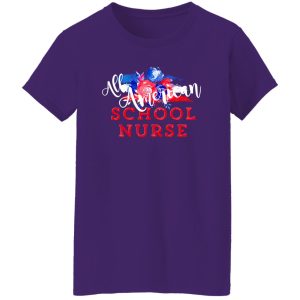 All American School Nurse Patriotic Shirt