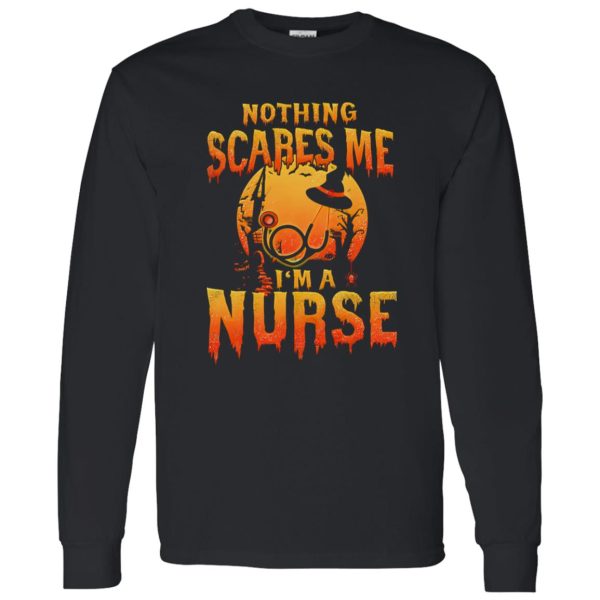 Nothing Scares Me I’m A Nurse Halloween Witch Shirt