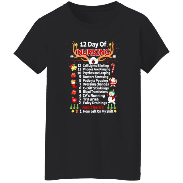 12 Days Of Nursing – Funny Christmas Nurse Shirt