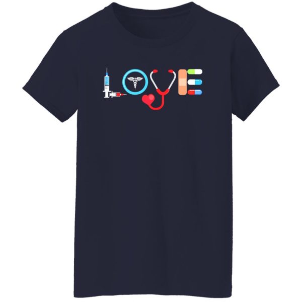 Love Stethoscope Heart Medical Supplies for Nurses and Doctors Shirt