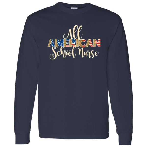 All American School Nurse Leopard Shirt