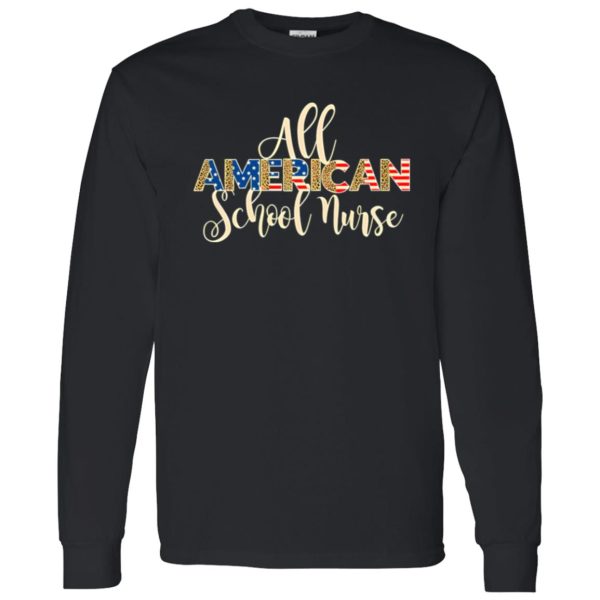 All American School Nurse Leopard Shirt