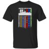 American Flag United We Stand Corrections Dispatch EMS Nurse Fire Police Military T-Shirt Shirt