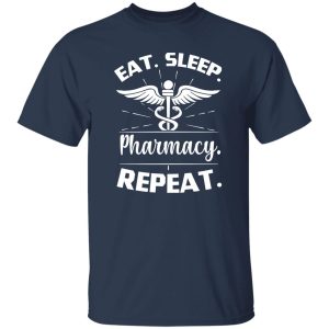 Nurse Logo Eat Sleep Pharmacy Repeat Shirt