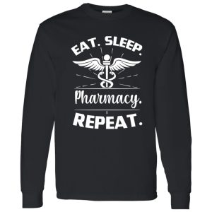 Nurse Logo Eat Sleep Pharmacy Repeat Shirt