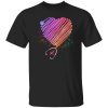 Lovely Stethoscope Heart Glitter Gift for Nurse Medical Student Shirt