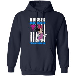 Nurse Back The Blue I’ve Got Your Six American Flag Minnie Mouse Shirt