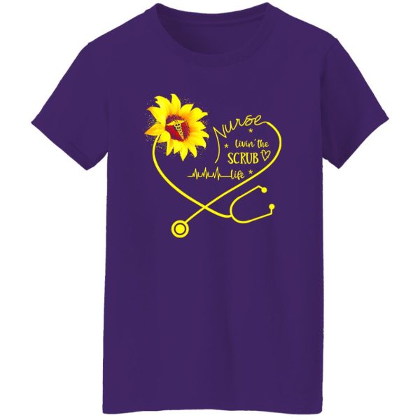 Nurse Livin’ The Scrub Life Sunflower Shirt