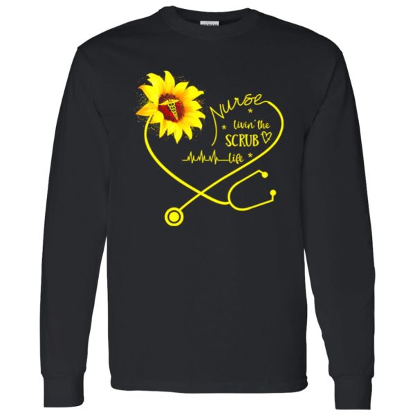 Nurse Livin’ The Scrub Life Sunflower Shirt