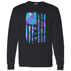 Nurse Live Love Save Lives American Flag Shirt