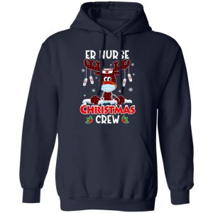 Red Plaid Reindeer Er Nurse Christmas Crew Emergency Room Icu Nursing Squad Shirt