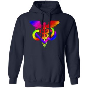 Rainbow Nurse Symbol and Infinity Sign Shirt