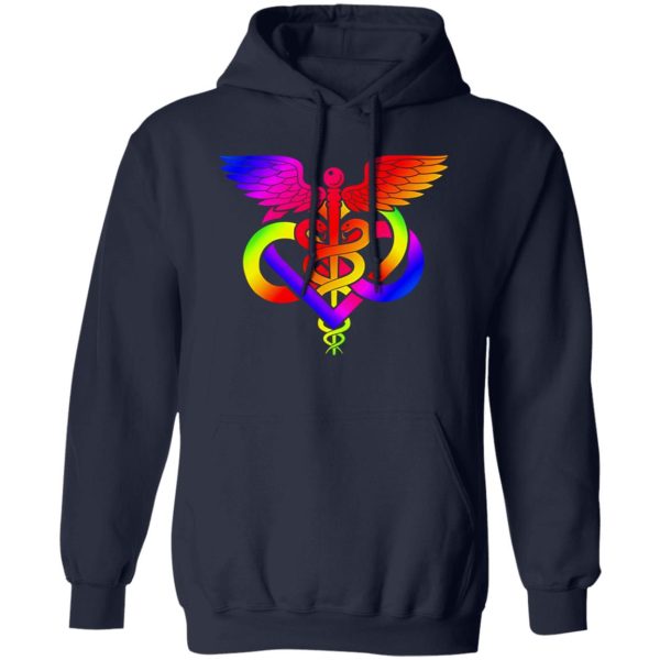 Rainbow Nurse Symbol and Infinity Sign Shirt