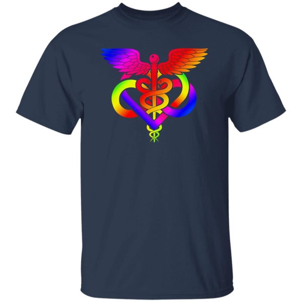 Rainbow Nurse Symbol and Infinity Sign Shirt